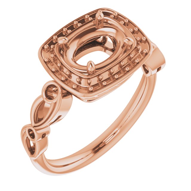 Halo-Style Sculptural Engagement Ring