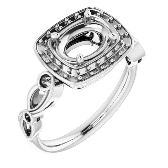 Halo-Style Sculptural Engagement Ring