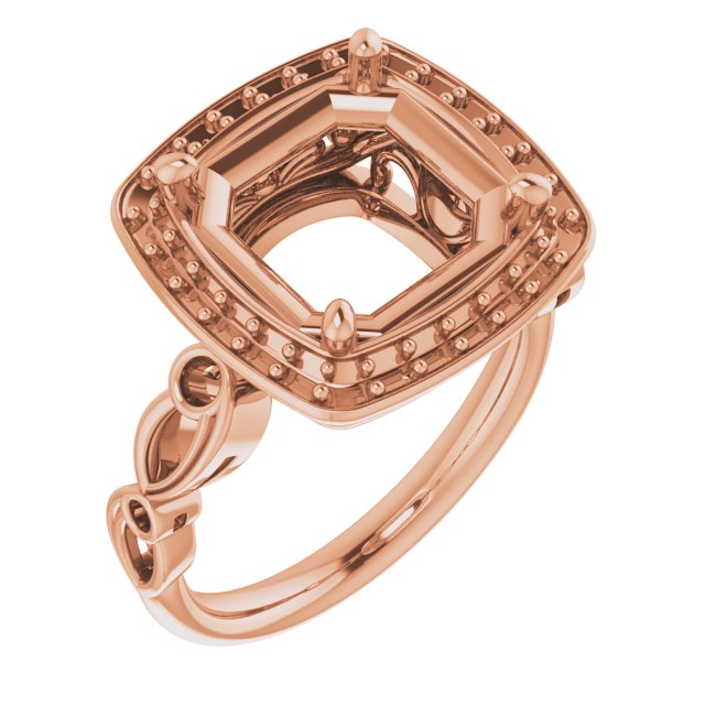 Halo-Style Sculptural Engagement Ring