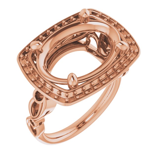 Halo-Style Sculptural Engagement Ring