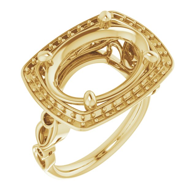 Halo-Style Sculptural Engagement Ring
