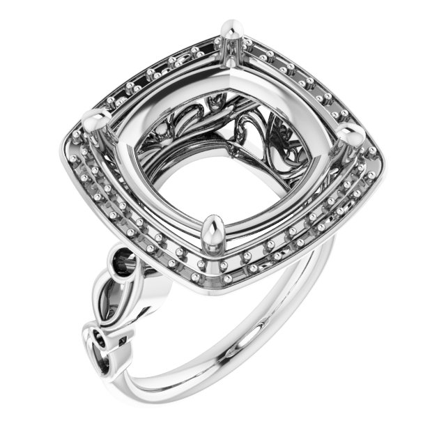 Halo-Style Sculptural Engagement Ring