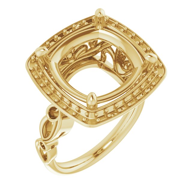 Halo-Style Sculptural Engagement Ring
