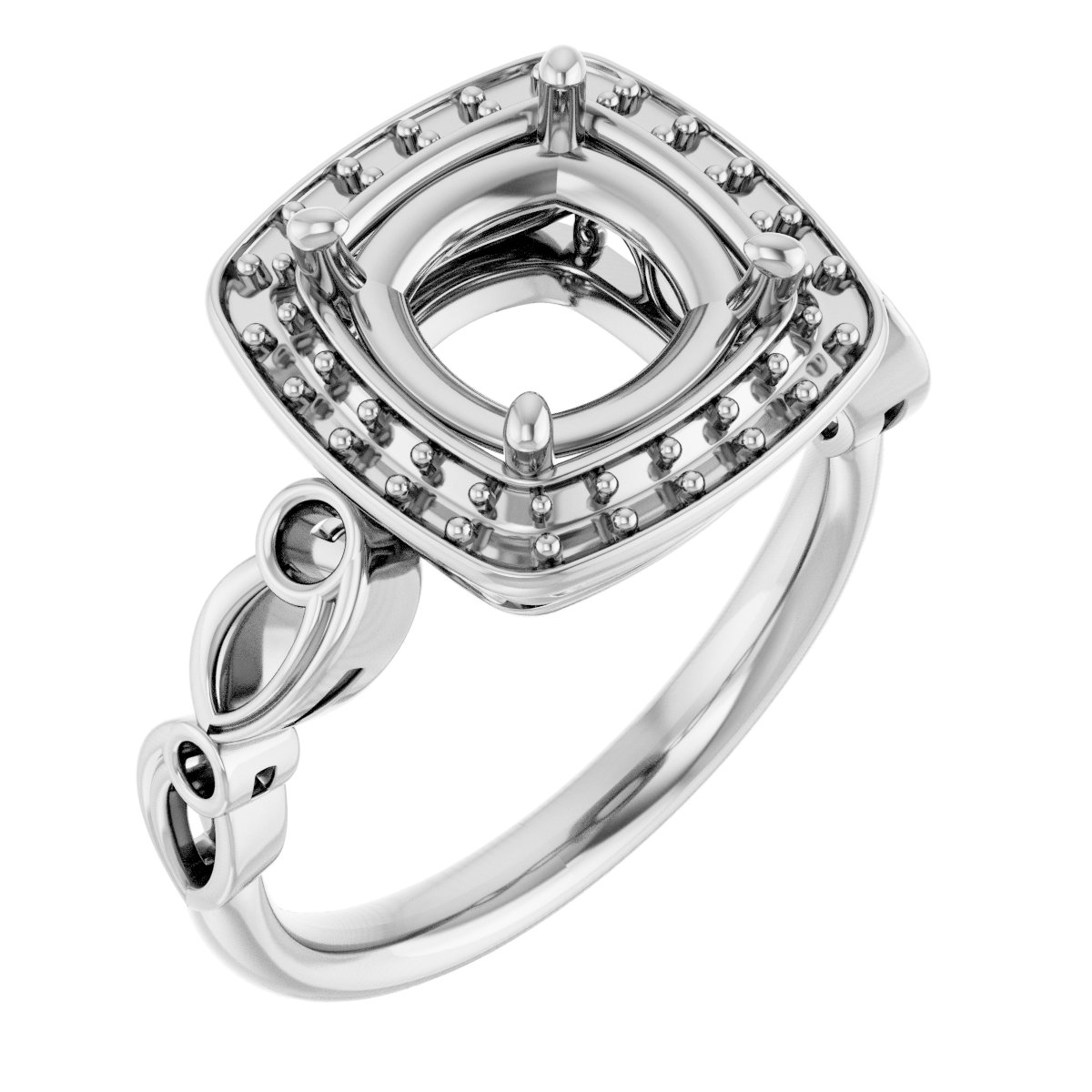 Halo-Style Sculptural Engagement Ring