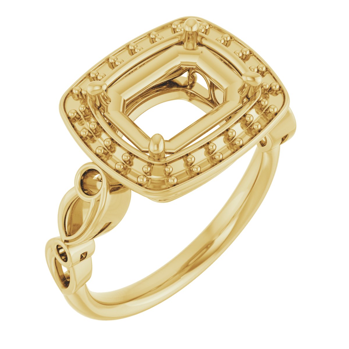 Halo-Style Sculptural Engagement Ring