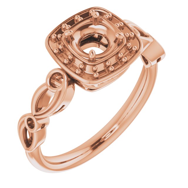 Halo-Style Sculptural Engagement Ring