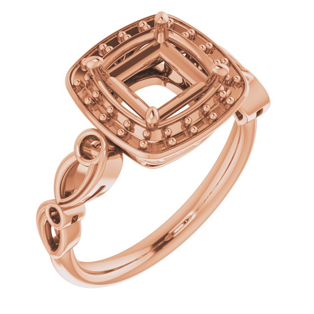 Halo-Style Sculptural Engagement Ring