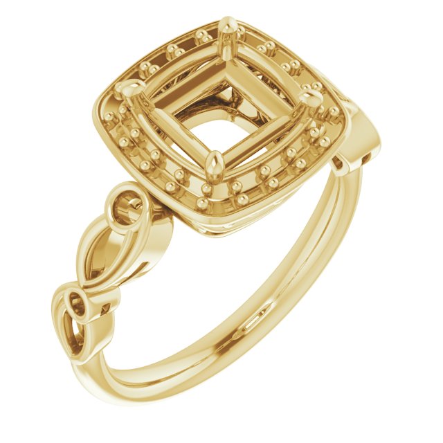 Halo-Style Sculptural Engagement Ring
