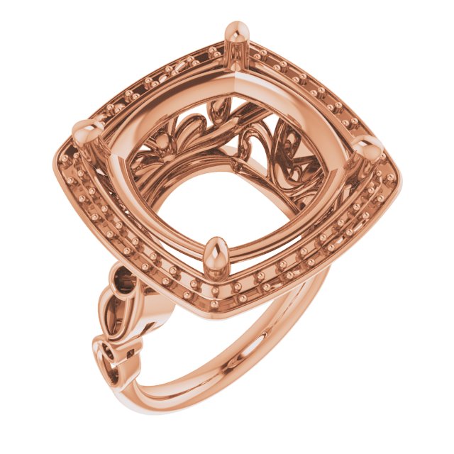 Halo-Style Sculptural Engagement Ring