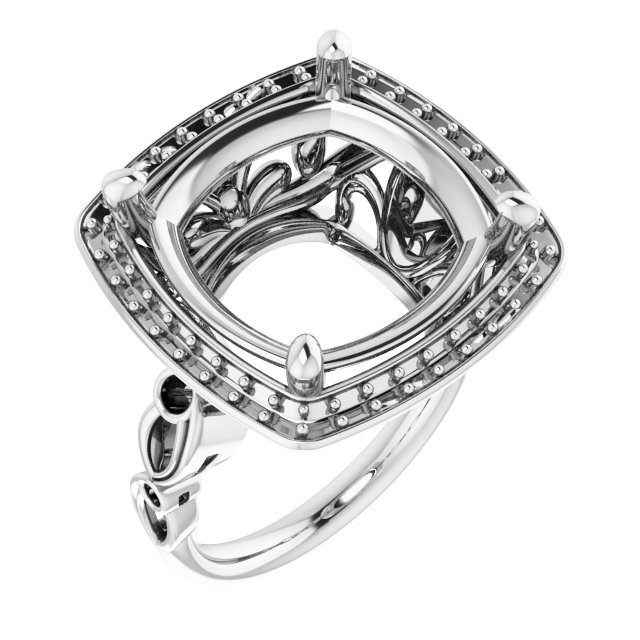 Halo-Style Sculptural Engagement Ring