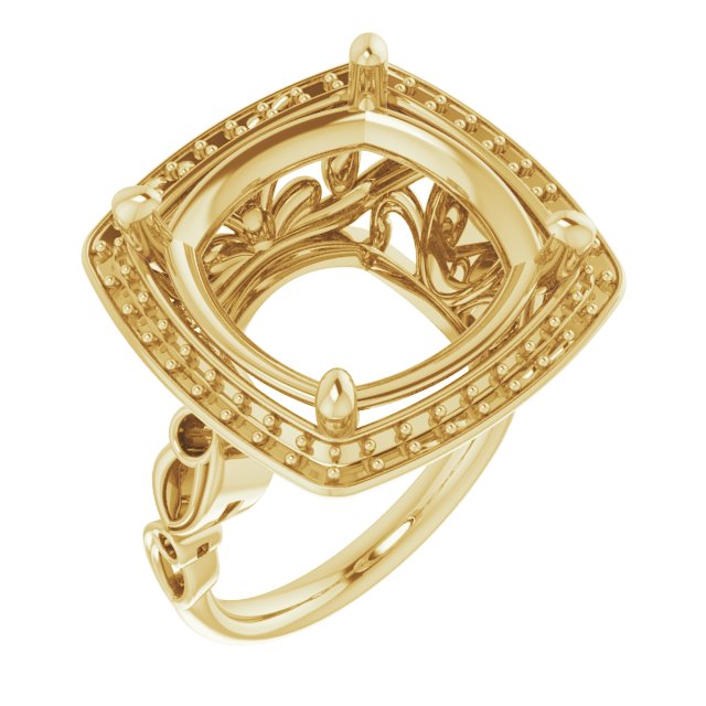 Halo-Style Sculptural Engagement Ring