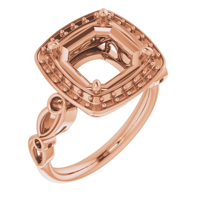 Halo-Style Sculptural Engagement Ring