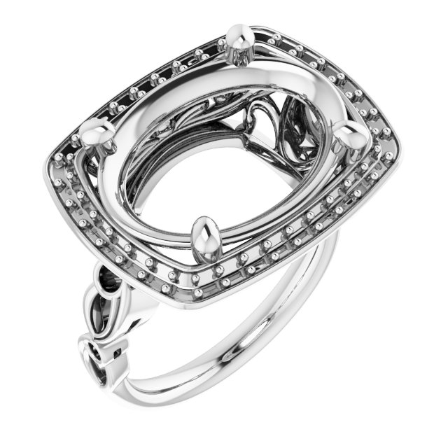 Halo-Style Sculptural Engagement Ring