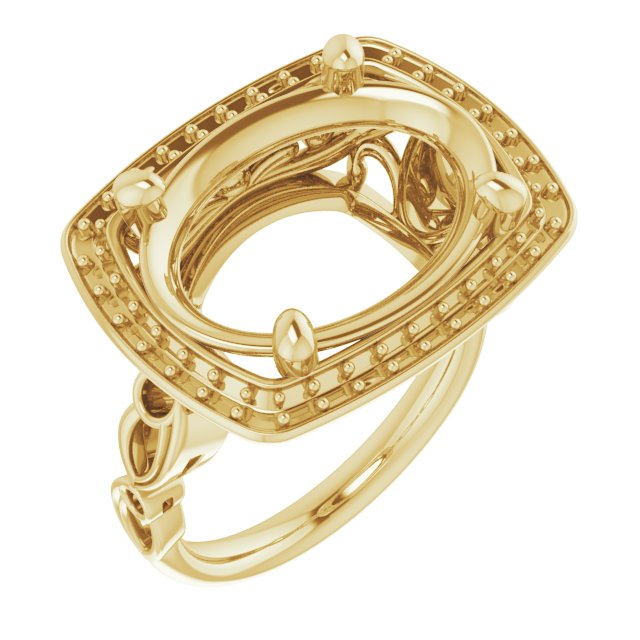 Halo-Style Sculptural Engagement Ring