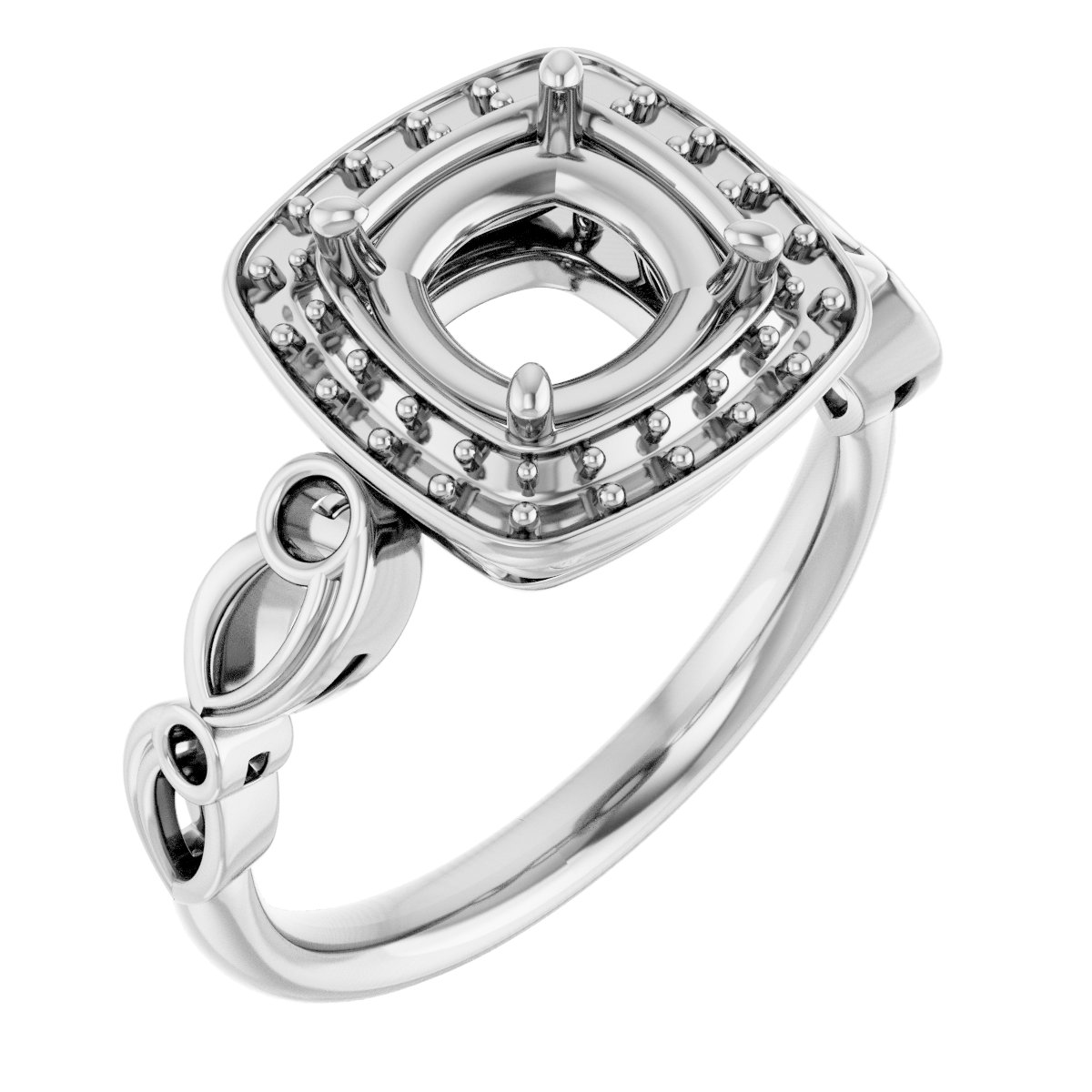 Halo-Style Sculptural Engagement Ring
