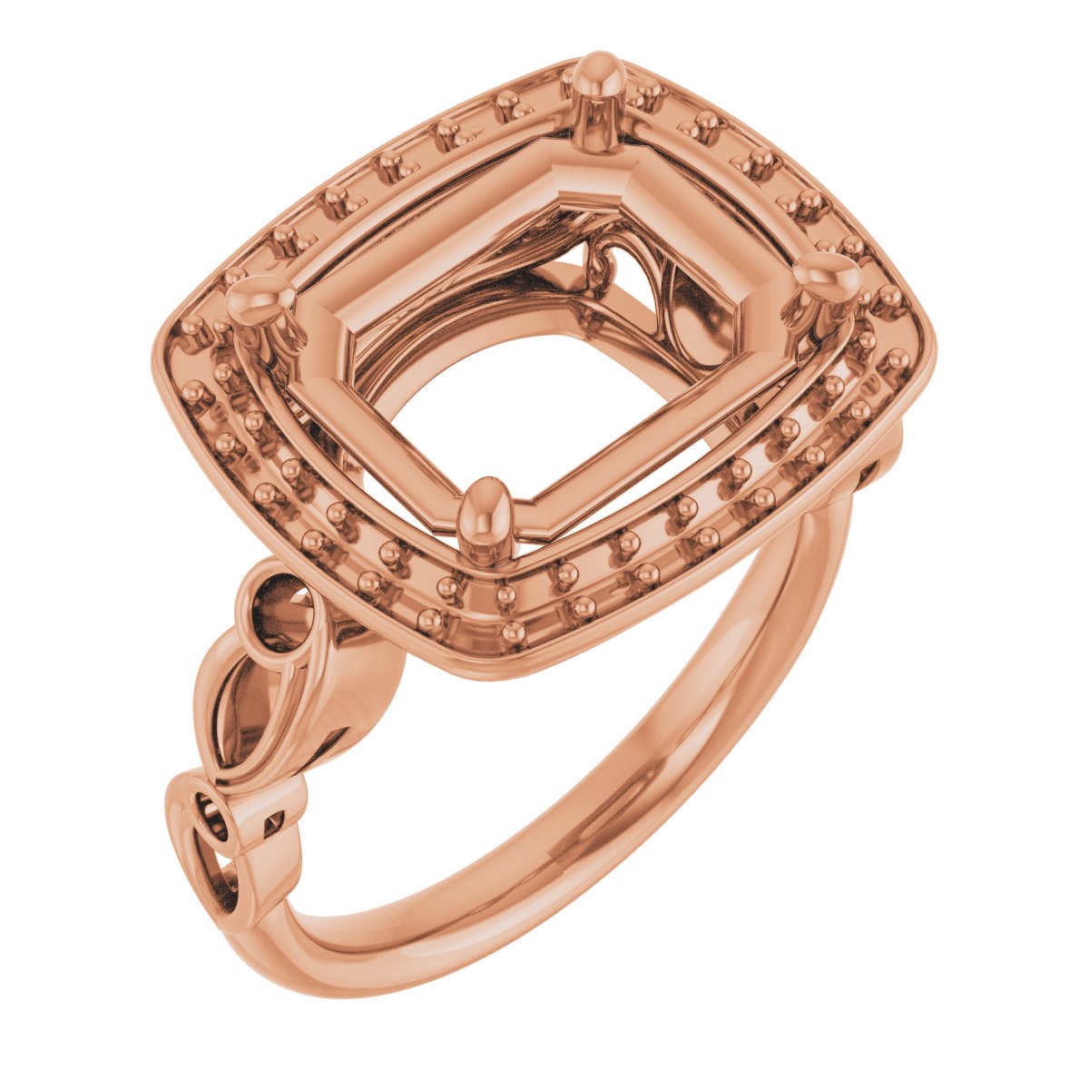 Halo-Style Sculptural Engagement Ring