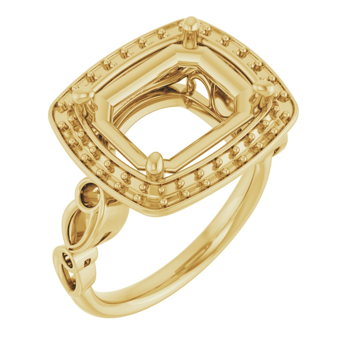 Halo-Style Sculptural Engagement Ring