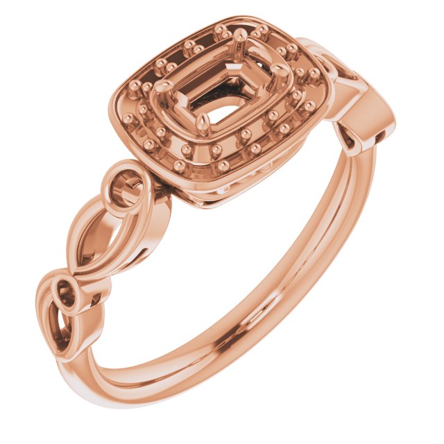 Halo-Style Sculptural Engagement Ring