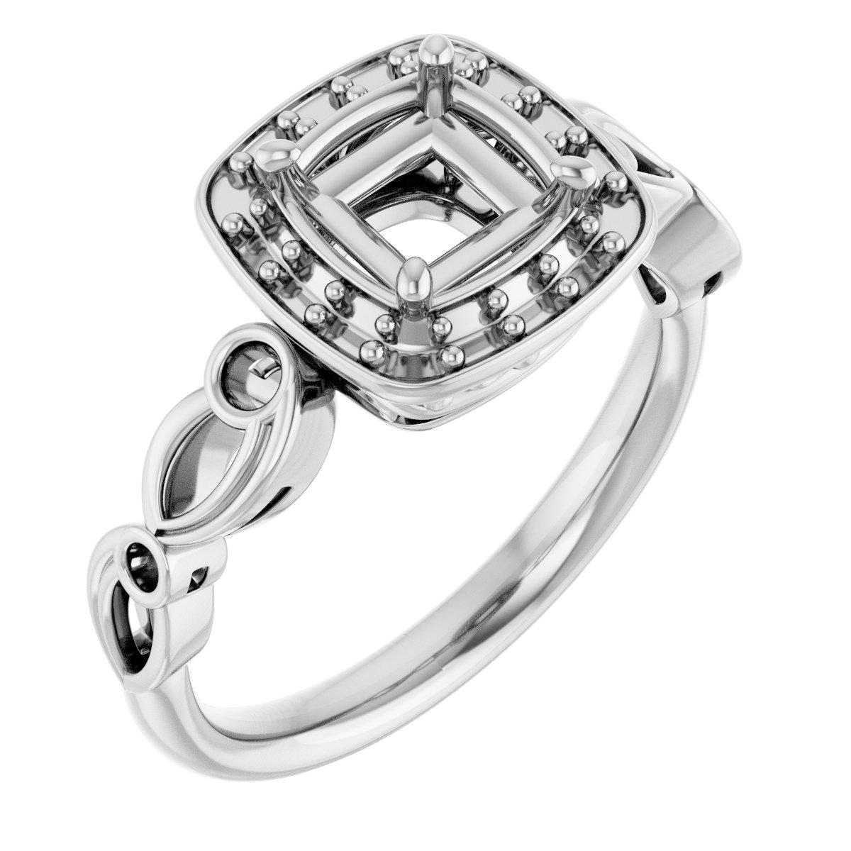 Halo-Style Sculptural Engagement Ring