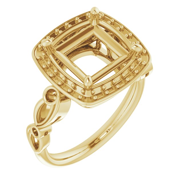 Halo-Style Sculptural Engagement Ring