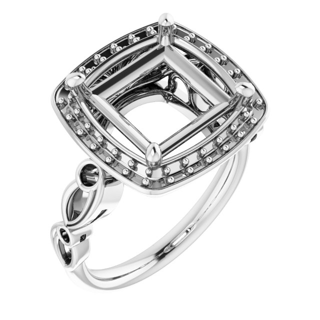 Halo-Style Sculptural Engagement Ring