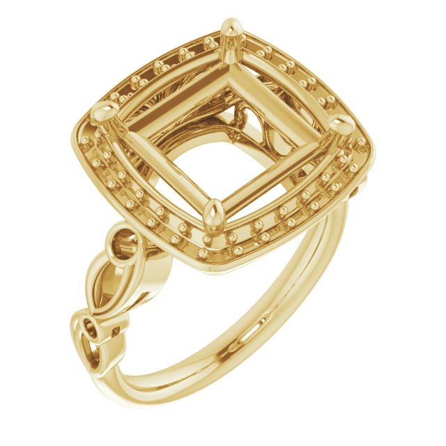 Halo-Style Sculptural Engagement Ring
