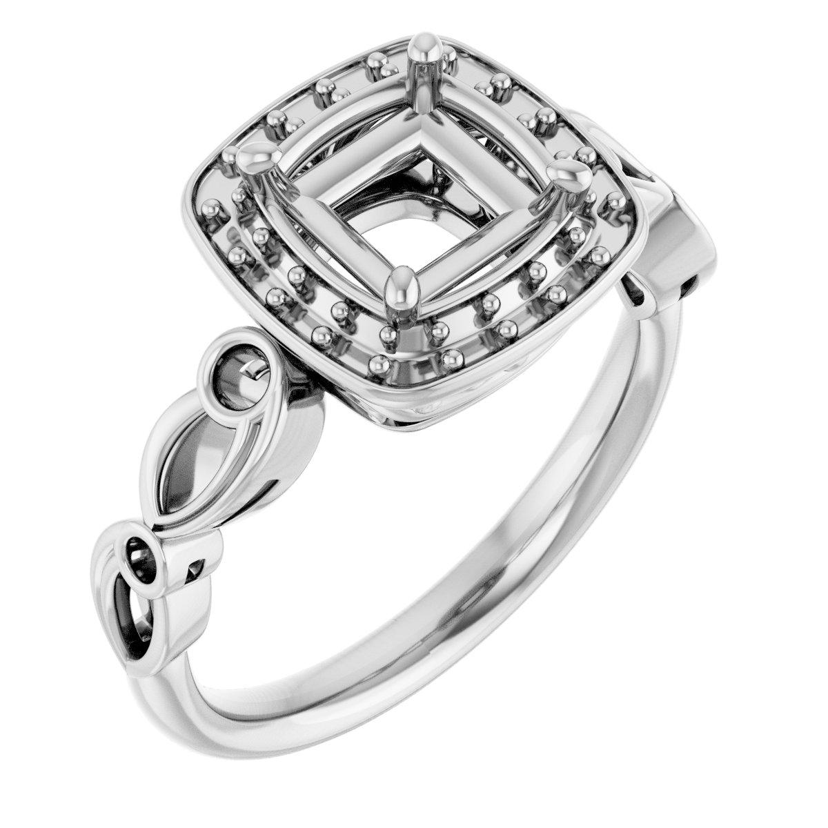 Halo-Style Sculptural Engagement Ring