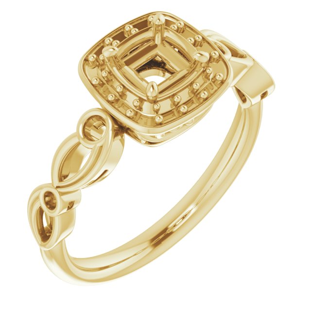 Halo-Style Sculptural Engagement Ring