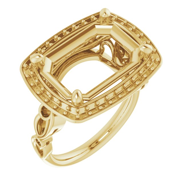 Halo-Style Sculptural Engagement Ring