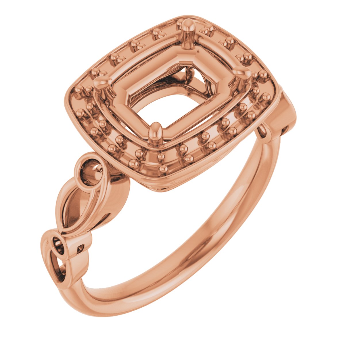 Halo-Style Sculptural Engagement Ring