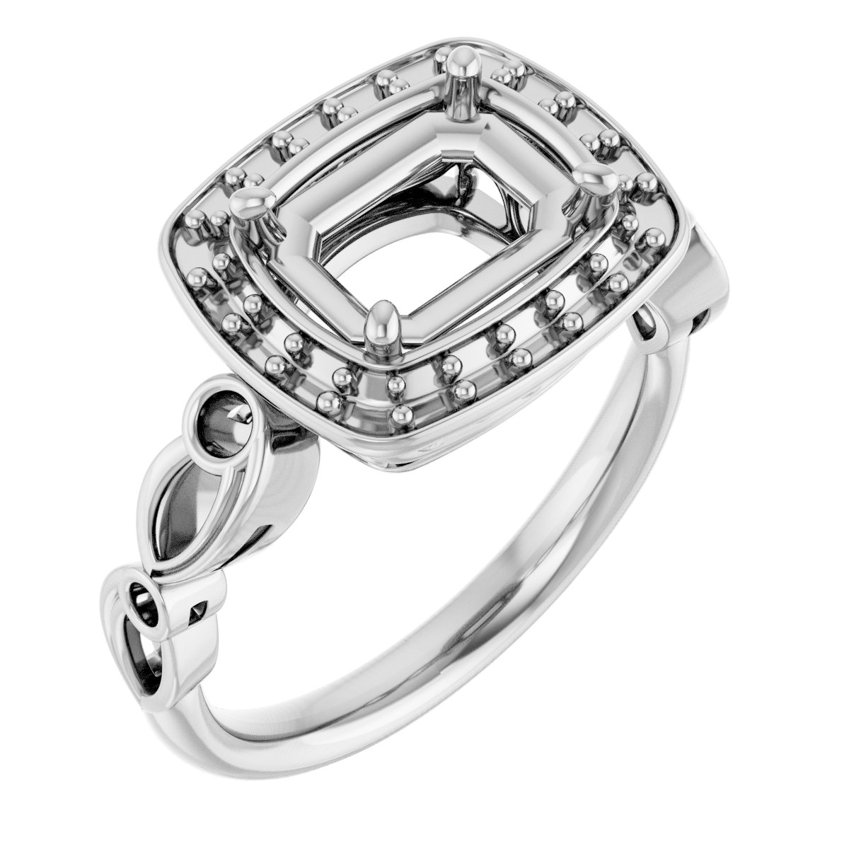 Halo-Style Sculptural Engagement Ring