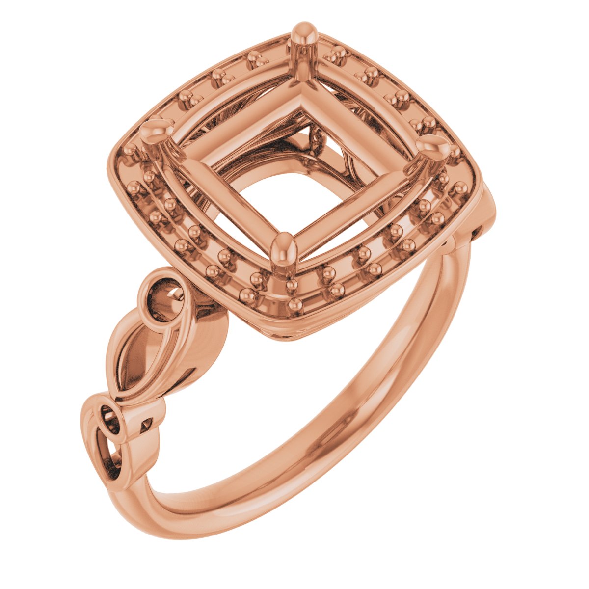 Halo-Style Sculptural Engagement Ring