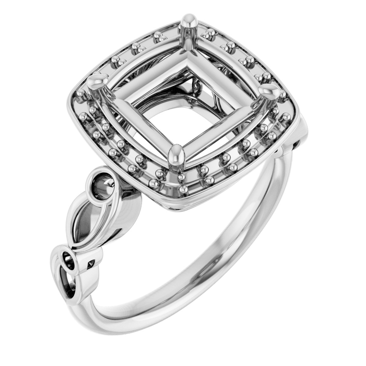 Halo-Style Sculptural Engagement Ring