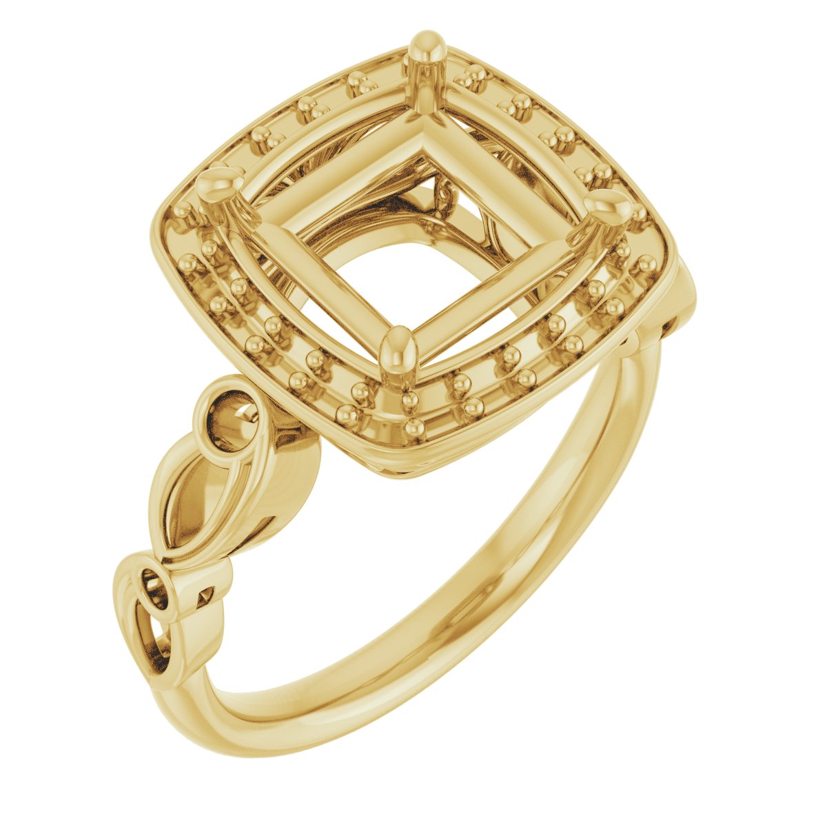 Halo-Style Sculptural Engagement Ring