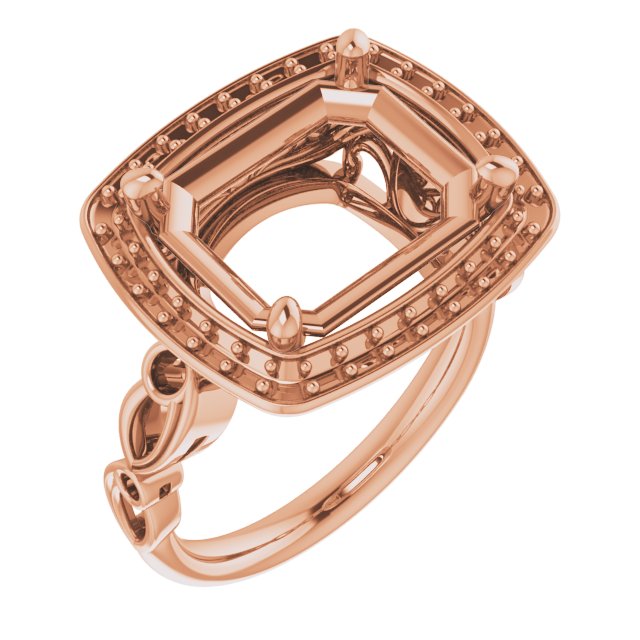Halo-Style Sculptural Engagement Ring