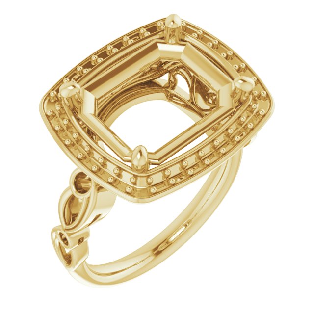 Halo-Style Sculptural Engagement Ring