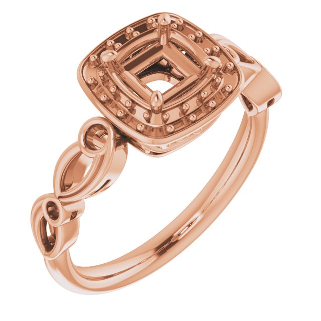 Halo-Style Sculptural Engagement Ring