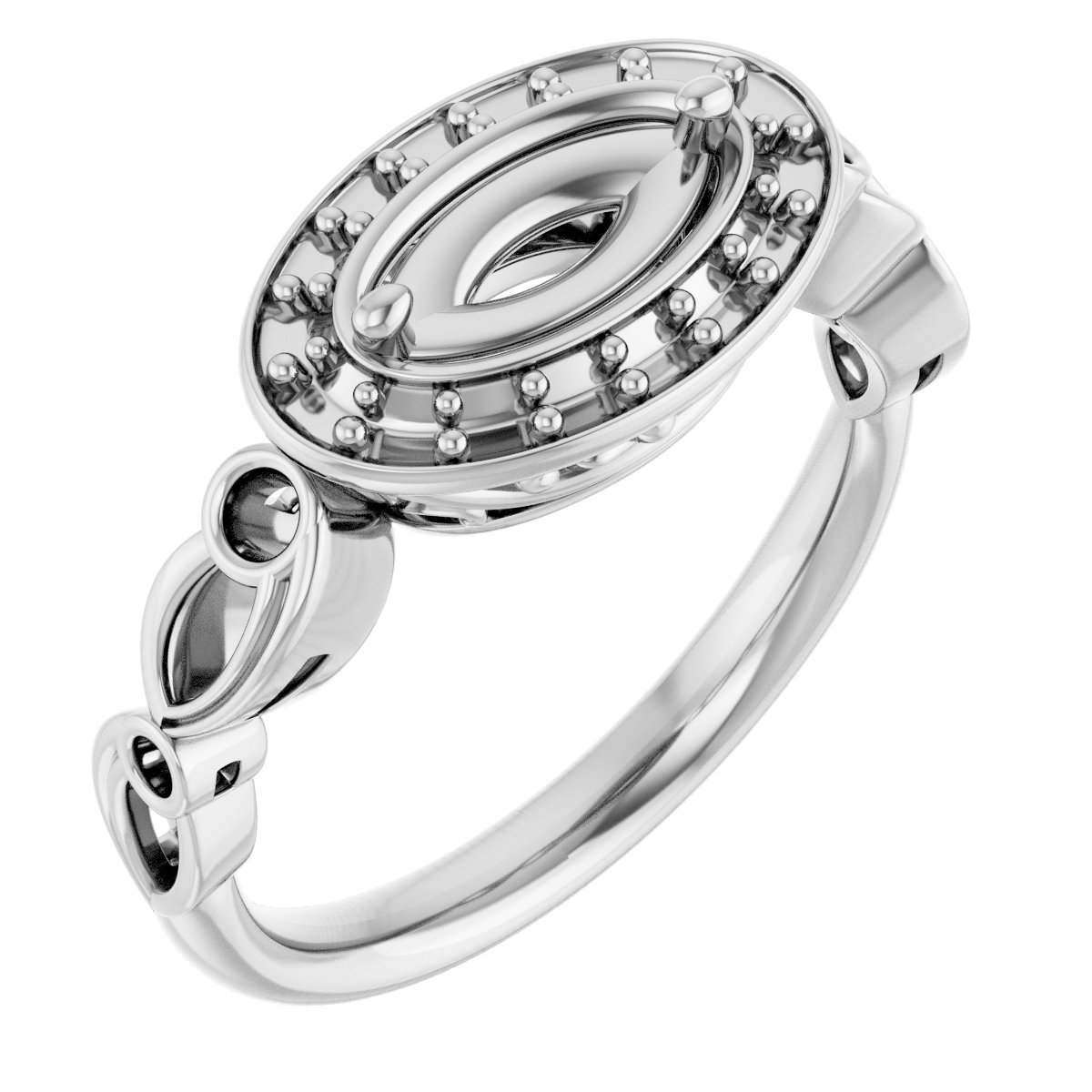Halo-Style Sculptural Engagement Ring