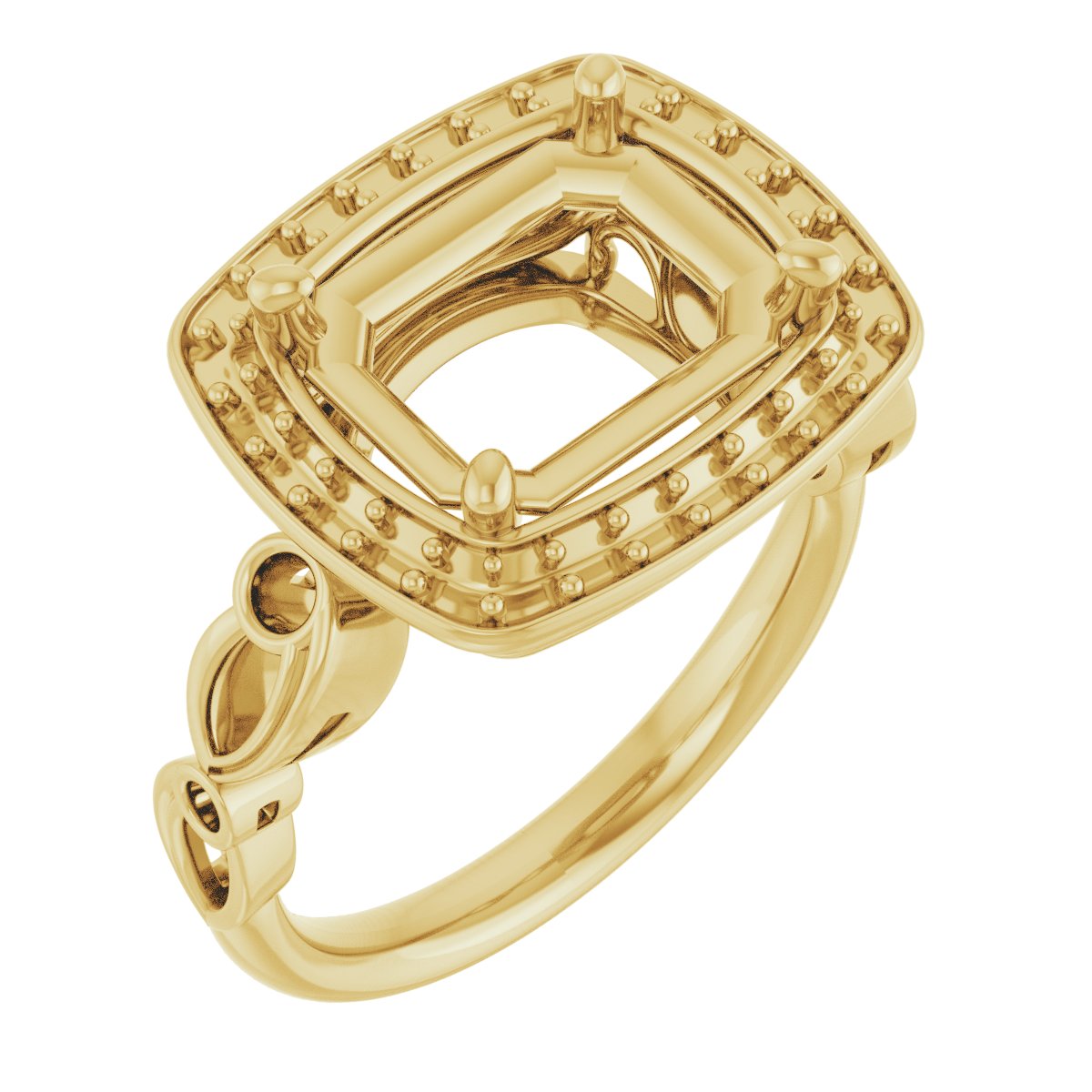 Halo-Style Sculptural Engagement Ring