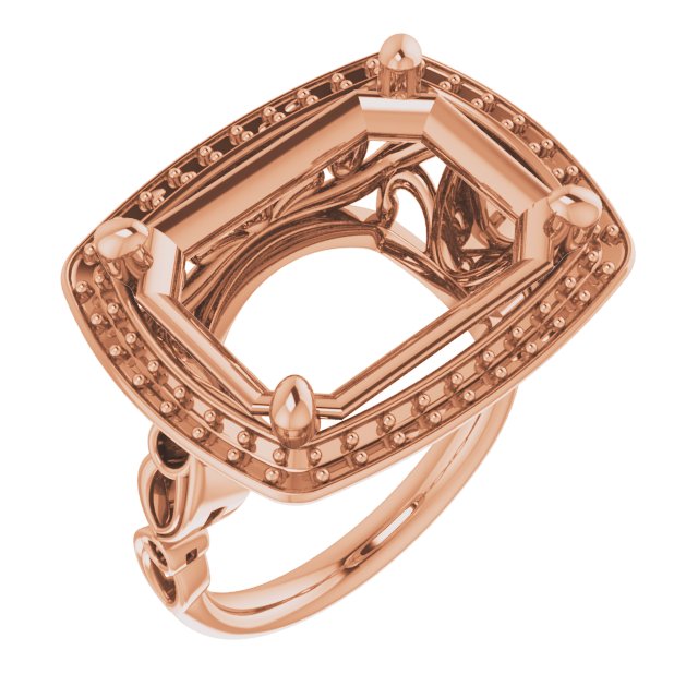 Halo-Style Sculptural Engagement Ring