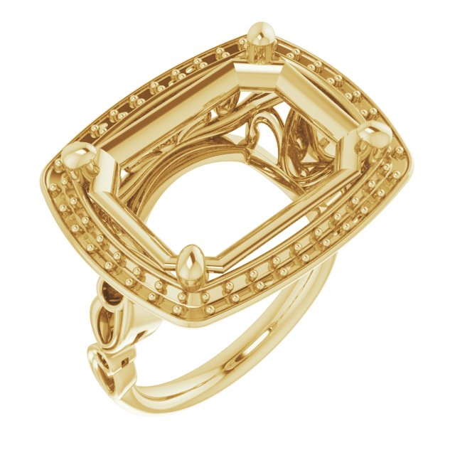 Halo-Style Sculptural Engagement Ring
