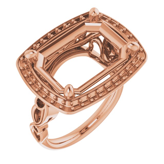 Halo-Style Sculptural Engagement Ring
