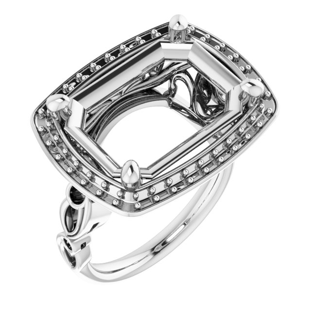 Halo-Style Sculptural Engagement Ring