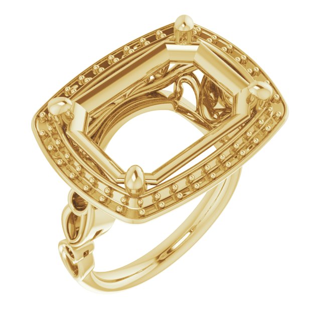 Halo-Style Sculptural Engagement Ring