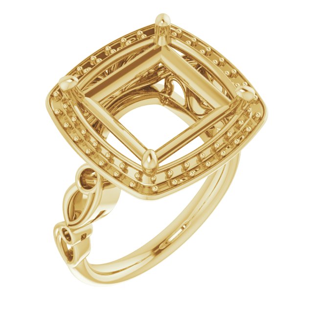 Halo-Style Sculptural Engagement Ring