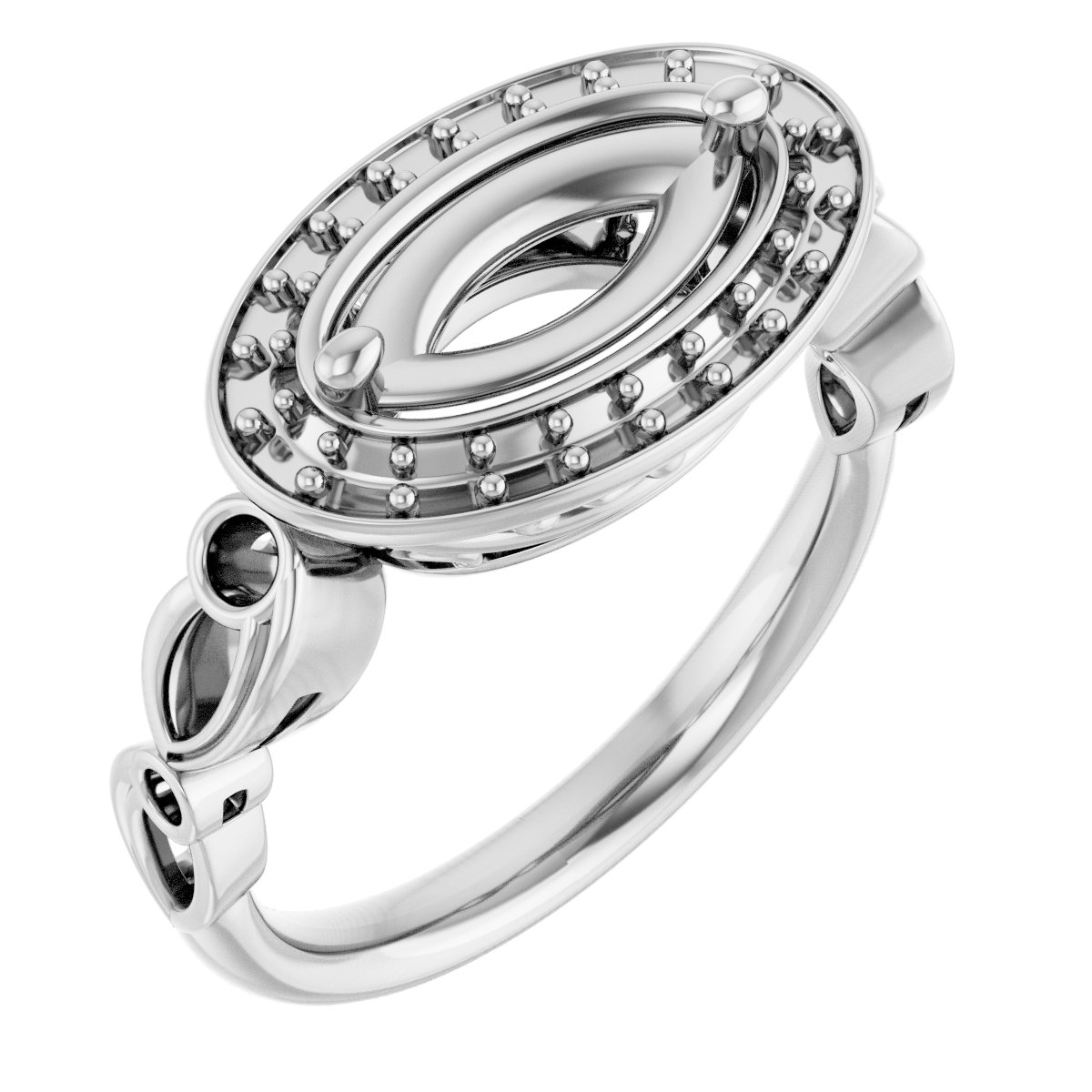 Halo-Style Sculptural Engagement Ring
