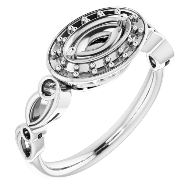 Halo-Style Sculptural Engagement Ring