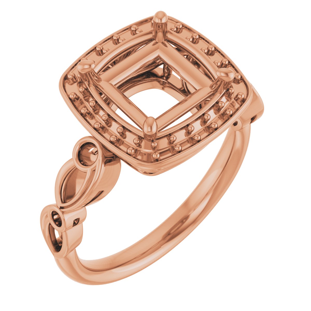 Halo-Style Sculptural Engagement Ring