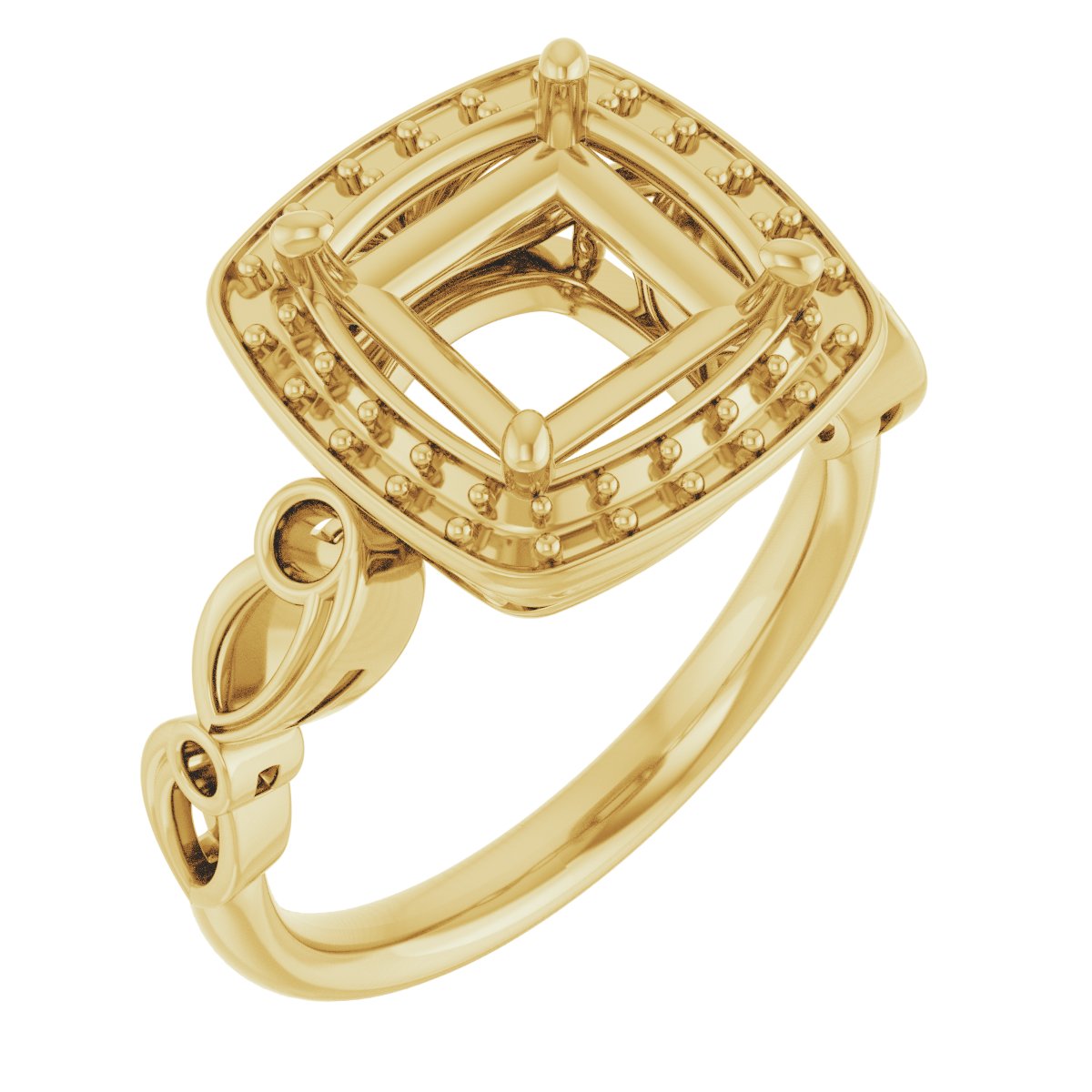 Halo-Style Sculptural Engagement Ring