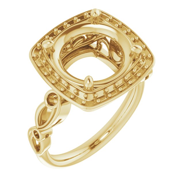 Halo-Style Sculptural Engagement Ring
